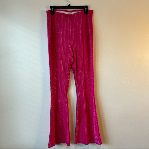 Free People Slim Pull-On Velvet Flare Pants - Picture 2 of 14